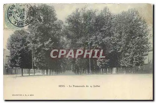 Cartes postales Sens La Promenade du 14 Juillet