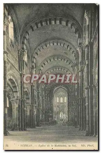 Ansichtskarte AK Vezelay Eglise de la Madeleine la Nef