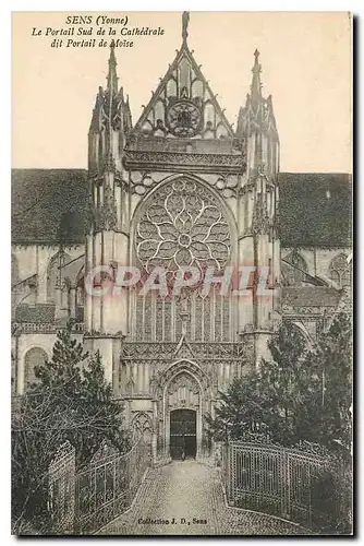 Cartes postales Sens Yonne Le Portail sud de la Cathedrale dit Portail de Moise