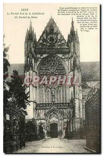 Ansichtskarte AK Sens le Portail sud de la Cathedrale dit Portail de Moise
