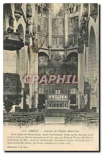 Cartes postales Joigny Interieur de l'Eglise Saint Jean