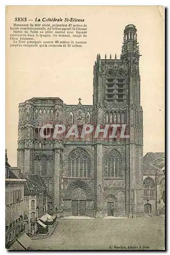 Cartes postales Sens La Cathedrale St Etienne