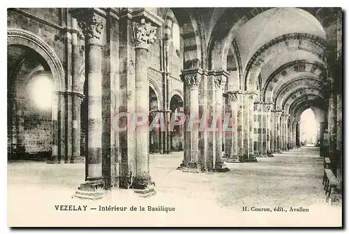 Cartes postales Vezelay Interieur de la Basilique