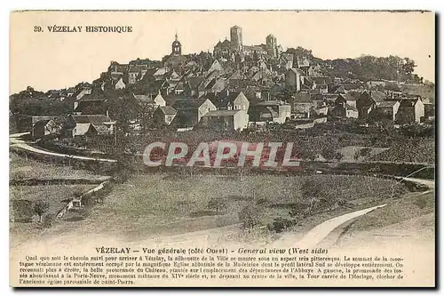 Ansichtskarte AK Vezelay Historique Vezelay Vue generale cote Ouest