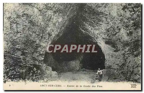 Cartes postales Arcy sur Cure Entree de la Grotte des Fees