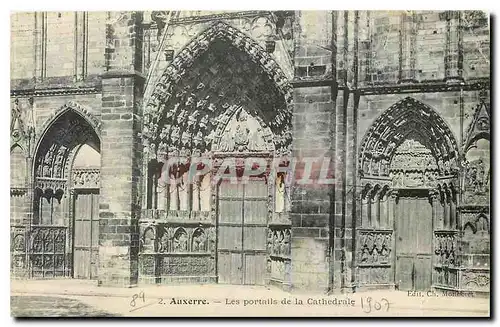 Ansichtskarte AK Auxerre Les portails de la Cathedrale