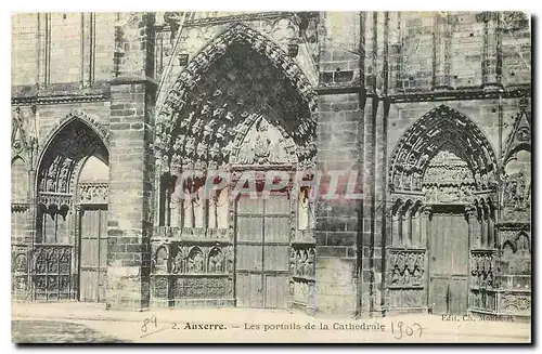 Cartes postales Auxerre Les portails de la Cathedrale