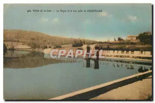 Cartes postales Vallee de la Cure La Digue et le Lac pres de Chastellux