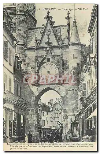 Cartes postales Auxerre L'Horloge