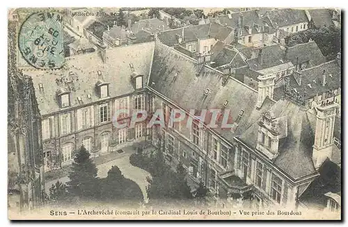 Cartes postales Sens L'Archeveche Vue prise des Bourdons