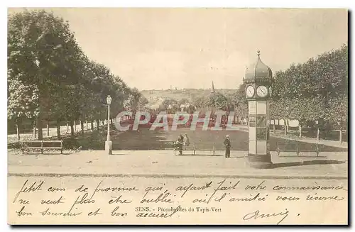 Cartes postales Sens Promenades du Tapis Vert