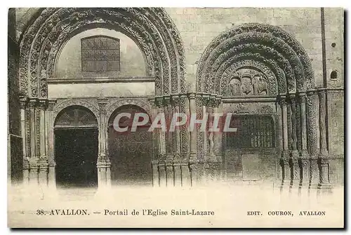 Cartes postales Avallon Portail de l'Eglise Saint Lazare