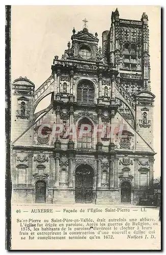 Ansichtskarte AK Auxerre Facade de l'Eglise Saint Pierre