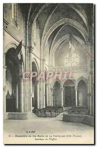 Ansichtskarte AK Monastere de Ste Marie de la Pierre qui Vire Yonne Interieur de l'Eglise