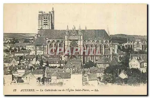 Ansichtskarte AK Auxerre La Cathedrale vue de l'Eglise Saint Pierre