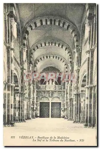 Ansichtskarte AK Vezelay Basilique de la Madeleine La Nef et la Tribune du Narthex