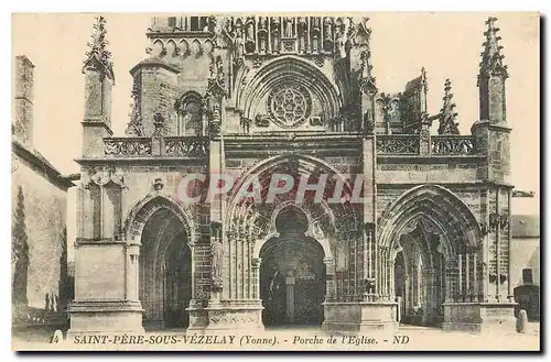 Cartes postales Saint Pere sous Vezelay Yonne Porche de l'Eglise