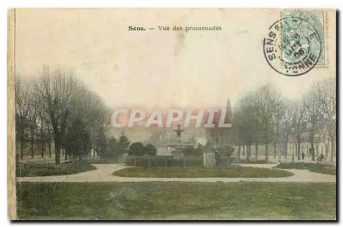 Cartes postales Sens Vue des Promenades