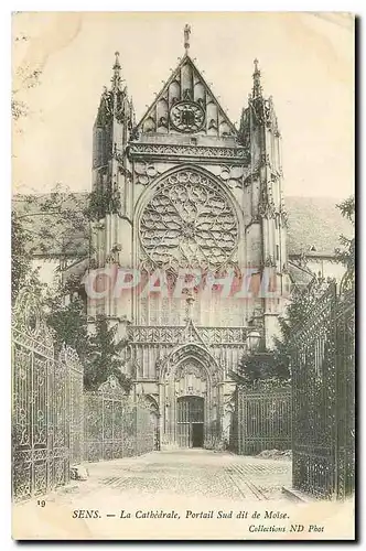Cartes postales Sens La Cathedrale Portail sud dit de Moise