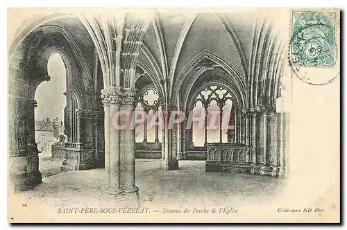 Cartes postales Saint Pere sous Vezelay Dessous du Porche de l'Eglise