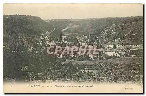 Cartes postales Avallon Vue sur Cousin le Pont prise des Promenades