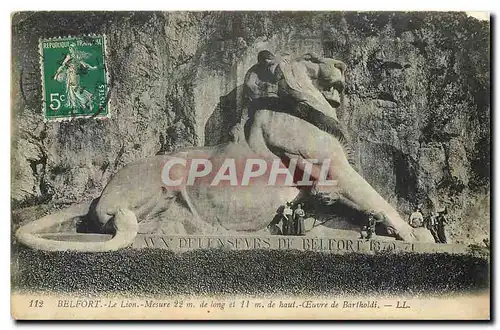 Cartes postales Belfort le Lion Oeuvre de Bartholdi