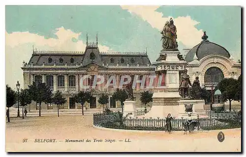 Cartes postales Belfort Monument des Trois Sieges