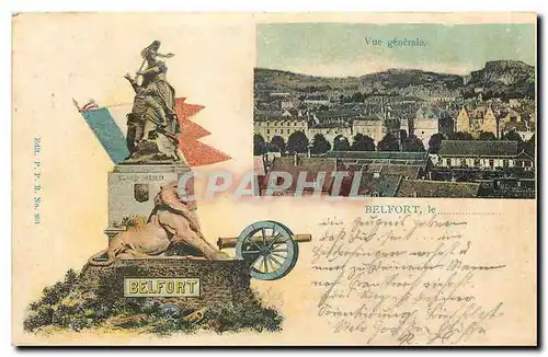 Cartes postales Belfort Vue generale Le Lion