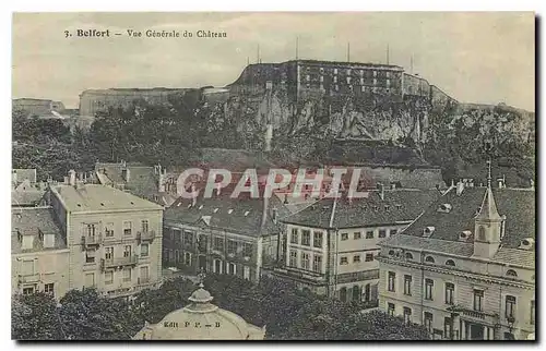 Cartes postales Belfort Vue generale du Chateau