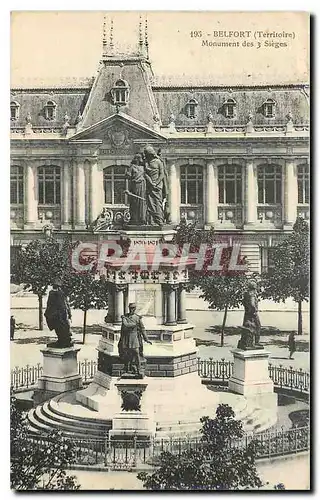 Ansichtskarte AK Belfort Territoire Monument des 3 Sieges