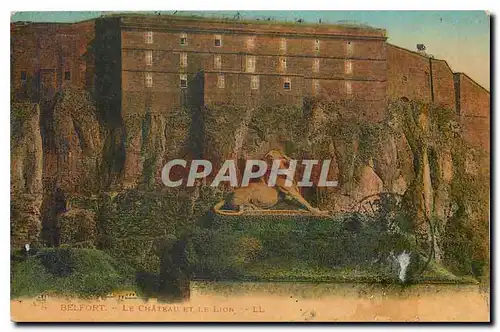 Cartes postales Belfort le Chateau et le Lion