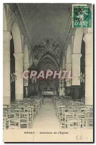 Cartes postales Orsay Interieur de l'Eglise