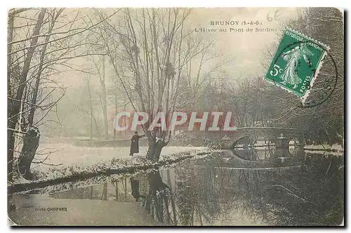 Cartes postales Brunoy S et O L'Hiver au Pont de Soulins