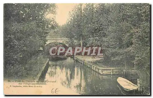 Cartes postales Pont du Chemin de Fer d'Orleans sur l'Orge embouchure