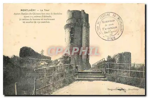 Ansichtskarte AK Montlhery La Tour Ancien donjon du Chateau fort