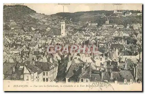 Ansichtskarte AK Besancon Vue vers la cathedrale la Citadelle et le Fort Bregille