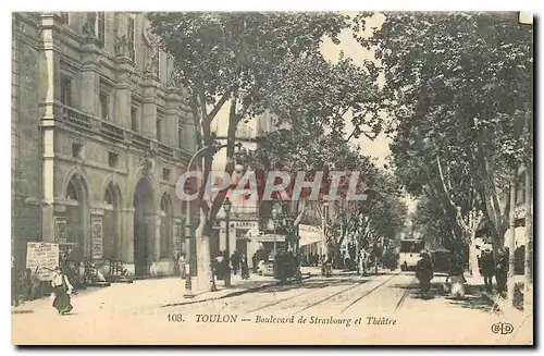 Cartes postales Toulon Boulevard de Strasbourg et Theatre