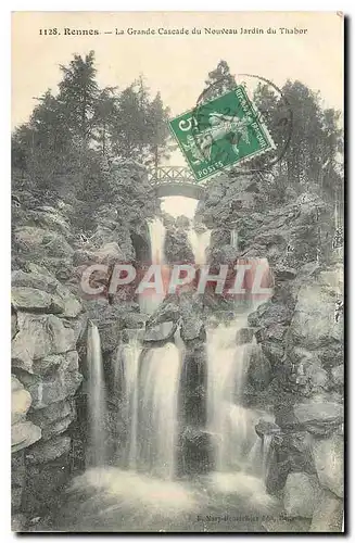 Ansichtskarte AK Rennes la Grande Cascade du Nouveau Jardin du Thabor