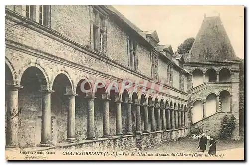 Cartes postales Chateaubriant L I Vue de detail des Arcades du Chateau Cour interieure