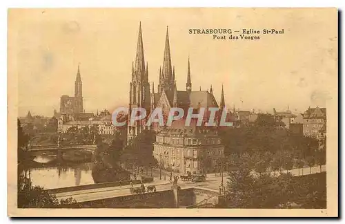 Cartes postales Strasbourg Eglise St Paul Pont des Vosges