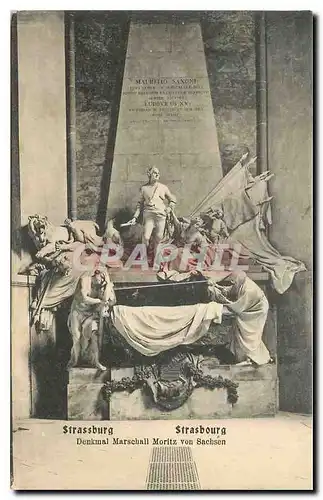 Cartes postales Strasbourg Denkmal Marschall Moritz von Sachsen