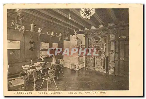 Cartes postales Strasbourg Musee Alsacien Salle des Corporations