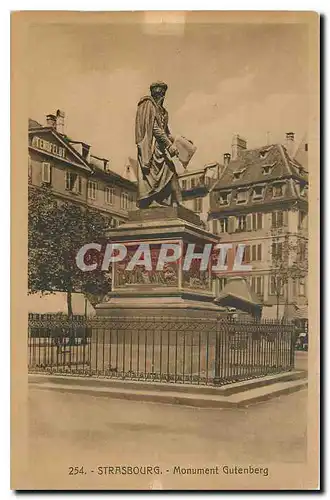 Cartes postales Strasbourg Monument Gutenberg