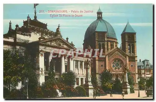 Cartes postales Strasbourg Palais de Justice Eglise St Pierre le Jeune