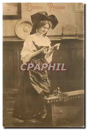 Cartes postales Bonne Annee Folklore Alsace