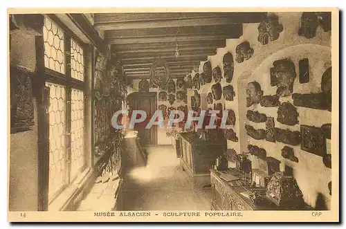 Cartes postales Musee Alsacien Sculpture populaire