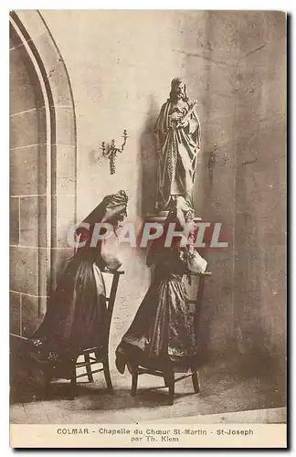 Ansichtskarte AK Colmar Chapelle du Choeur St martin St Joseph par Th Klem