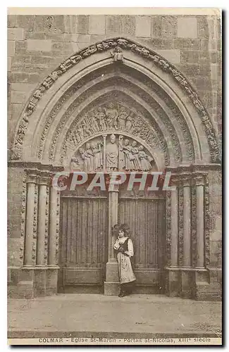 Cartes postales Colmar Eglise St Martin Portail St Nicolas XIII siecle