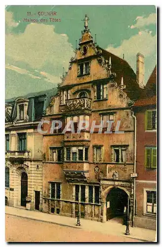 Ansichtskarte AK Colmar Maison des Tetes