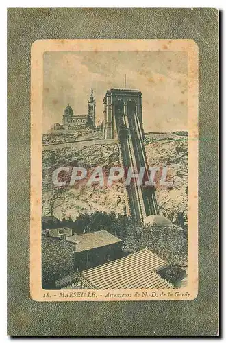 Cartes postales Marseille Ascenseurs de N D de la Garde